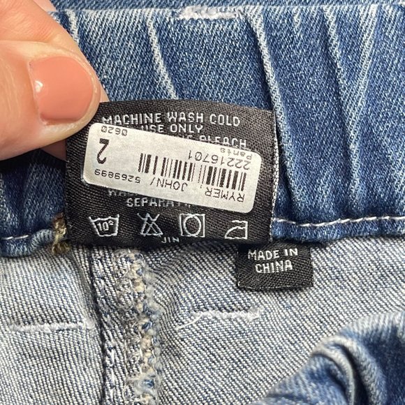 Victorious Los Angeles Blue Faded Drawstring Waist Denim Joggers Size Large - Picture 4 of 6